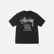 STUSSY短袖T恤大Logo春夏情侶寬松簡約后背字母印花街頭潮牌戶外運動 Black黑色 S (胸圍99cm)