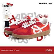 WE FLOWERWE FLOWER x HBD聯(lián)名款2025新品復(fù)古德訓(xùn)鞋男女同款 少年紅  41