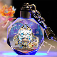 蛋仔派對水晶鑰匙扣書(shū)包小掛件飾周邊龍魂戰神發(fā)光公仔吊墜送禮物 守護者安努斯