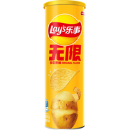 樂(lè )事（Lay's）無(wú)限薯片 醇香原味104g 罐裝 膨化食品 零食 休閑食品