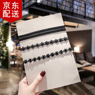 傾欣 高顏值鎖骨鏈黑色皮繩choker頸鏈鈴鐺項圈女生蕾絲綁帶情趣項鏈 3件套（如花似月）