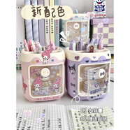 京厽豬豬筆筒庫洛米可愛(ài)三麗鷗創(chuàng  )意玉桂狗辦公室桌面學(xué)生大容量書(shū)桌放筆的多功能兒童女孩筆桶架筆盒收 升款天藍豬豬+甜心玉桂狗貼紙