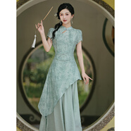 黛娜婭（Dainaya）旗袍女2025春夏新款中式女裝中國風(fēng)日常改良復古漢服連衣裙 1605 圖色連衣裙 L