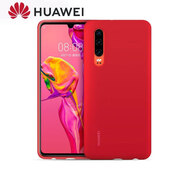 華為（HUAWEI）/華為原裝P30/P30Pro手機保護殼液態(tài)硅膠輕薄皮革簡(jiǎn)約時(shí)尚透明軟套全包PC殼防摔原廠(chǎng)官方旗艦 【紅色】原裝硅膠殼 華為 P30