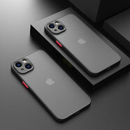 其他家磨砂膚感蘋(píng)果15手機殼適用新款iphone14promax鏡頭全包防摔13pro 升級版撞色膚感殼經(jīng)典黑 iPhoneX