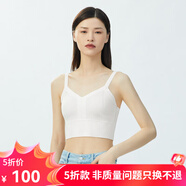哥弟真的好（GIRDEAR）女裝修身短款V領(lǐng)打底衫吊帶背心女A301039 白 S (2碼)