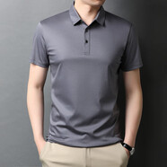 小白t夏季新款三代男士短袖防蚊polo純棉小T恤丅i恤 灰色 L 170/50 130-150斤
