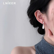 LnieerS925銀耳釘女輕奢小眾設(shè)計耳環(huán)2025新款高級氣質(zhì)耳墜水滴耳飾 水滴耳環(huán)【925銀】