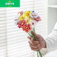 景德鎮(zhèn)陶瓷手工擺件仿生花陶瓷花朵小花仿真花桌面花瓶精致陶瓷花 主圖款