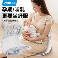 易簡(jiǎn)（yijan）護腰坐墊人體工學(xué)椅床上喂奶哺乳座椅腰部靠背墊辦公久坐資神器灰