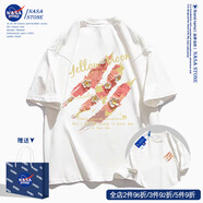 C2潮朝（CHAOCHAO）2NASA聯(lián)名潮牌涂鴉男款短袖t恤女2025新款設計感寬松純棉情 白色 L 成人尺碼