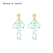 Dream&Radio【所有女生的衣櫥直播間】Dream＆Radio愛心流蘇串珠耳環(huán)花朵耳飾 [預(yù)售15天]小黃花流蘇耳環(huán)