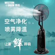 西聯(lián)噴霧電風(fēng)扇家用空調(diào)扇水風(fēng)扇加水加冰塊制冷空調(diào)風(fēng)扇冰霧冷風(fēng)水冷降溫冷風(fēng)扇客廳落地霧化加濕電扇 02大霧量直流電機(jī)款