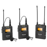 Saramonic UwMIC9 96 通道數(shù)字 UHF 無線雙領(lǐng)帶麥克風(fēng)系統(tǒng),包括 2 個 TX9 腰包發(fā)射器和 RX9 便攜式接收器