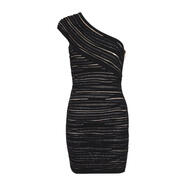 巴爾曼（BALMAIN）女款無袖不對稱連衣裙時尚優(yōu)雅流行夏季新款服裝 黑色 均碼 |FR-40