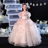 格素凡花童洛麗塔Lolita禮服高端公主裙輕奢小眾鋼琴生日超仙氣兒童演出 長(cháng)款 裙擺到腳踝 150
