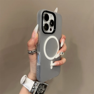 作強新款磁吸二合一適用蘋(píng)果16pro手機殼iPhone15promax果凍糖果14pro全包硅膠13/12情侶高級感17pro套 【黑色】二合一磁吸*膚感果凍殼 iPhone11