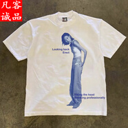 凡客誠品（VANCL）美式復(fù)古致敬印花純棉短袖夏季男女情侶基礎(chǔ)百搭純棉T恤上衣潮流 白色3a雙紗純棉260克 S