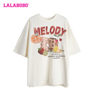 拉拉波波（LALABOBO）LALABOBO/鉤織水果短袖T恤/LBDC-WSDT11 粉色 S