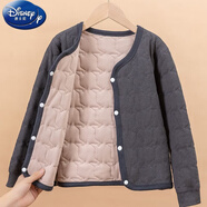 迪士尼（Disney）品牌兒童內(nèi)膽棉衣男童女童內(nèi)穿棉服中大童校服神器寶寶保暖小棉襖 深灰 170 適合150-160cm