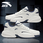 anta kids安踏王一博同款男鞋ACE跑步鞋軟底2025新款夏男款店運動(dòng)鞋子 【王一博同款ACE】象牙白/墨藍-8 40