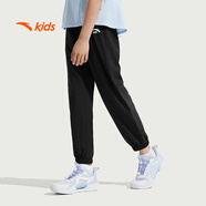 安踏童裝女童運動(dòng)褲兒童褲子3-12歲夏季梭織薄款休閑褲長(cháng)褲A72527501