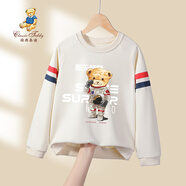 Classic Teddy男女童衛(wèi)衣兒童長(zhǎng)袖圓領(lǐng)上衣中小童裝春秋季衣服春秋款新 航天夢(mèng)想小熊定制衛(wèi)衣C1米色 120