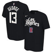 NBA VIBENBA快船隊萊昂納德倫納德13號保羅喬治城市版籃球訓練服運動(dòng)速干 保羅喬治黑色13 保羅喬治黑色13 S