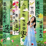 全品屋 春游野餐彩色小雛菊太陽(yáng)花笑臉氣球掛布場(chǎng)景布置帶桿生日派對 不負春光掛布【5條裝】A9