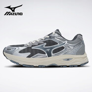 美津濃（MIZUNO）RACER S男女in潮鞋秋季透氣休閑鞋復古時(shí)尚輕便跑步鞋子 19渣渣灰 深灰/銀灰 37 (235mm)