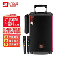 曼龍（MALONE）戶外廣場(chǎng)舞音響三分頻重低音帶聲卡無(wú)線麥克風(fēng)藍(lán)牙直播k歌便攜拉桿音箱 M-150s鋰電池+雙話筒+禮品