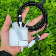 三星（SAMSUNG）機(jī)旺馬蘋果30/35/67/70/140W充電器保護(hù)套macbook電腦air/pro數(shù)據(jù)線繞 60/61/67w插頭殼+2米黑色線+防