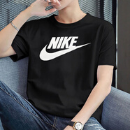 耐克（NIKE）短袖男裝夏季新款純棉針織寬松透氣時(shí)尚舒適圓領(lǐng)運動(dòng)T恤AR5005 AR5005-010/經(jīng)典黑白/純棉親膚 L