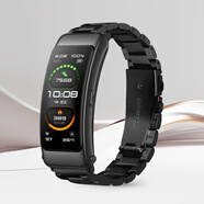 華為（HUAWEI）【時(shí)尚搭子】華為手環(huán)B7藍牙耳機二合一心率睡眠運動(dòng)電話(huà)智能手表男女生新款520情人節生日禮物 時(shí)尚高定【B7曜金黑】+曜石黑表殼+黑色三株鋼表帶