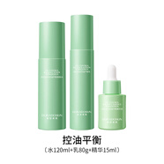 朵拉朵尚朵拉朵尚綠鉆控油平衡系列油皮油痘肌清爽控油祛痘水乳護膚品套裝 水120ml+乳80g+精華15ml 3件套