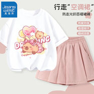 真維斯女童百褶裙褲2025新款大童夏季運動(dòng)褲套裝兒童透氣防走光半身裙 【透氣套裝】防走光褲裙T2 160 【80-100斤】耐穿耐洗不掉色