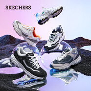 斯凱奇（Skechers）男鞋復古街頭老爹鞋復古系帶戶(hù)外休閑運動(dòng)鞋8790091 白色/多彩色/WMLT 41