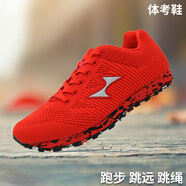 海爾斯中考體育專(zhuān)用鞋男女體測考試跑步鞋立定跳遠專(zhuān)用訓練運動(dòng)鞋跳繩鞋 868紅色 【偏小一碼】 42
