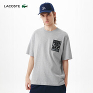 LACOSTE法國鱷魚(yú)男裝25春夏新款寬松版型平紋針織T恤|TH0584 CCA/銀灰色 M 4
