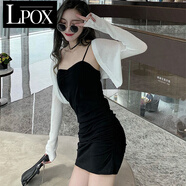 LPOX外套女超短款小披肩女2025夏季新款開衫薄款外搭罩衫針織外套女 白色 XL _120-135斤