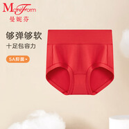 曼妮芬女抗菌內襠短褲高腰包臀低角褲女生大碼底褲 040 紅色 M (160)