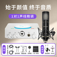 艾肯白色U Solo外置聲卡電腦手機(jī)通用主播直播錄音K歌麥克風(fēng)話筒聲卡設(shè)備套裝 U Solo+艾肯LD-1