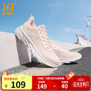 361度運(yùn)動(dòng)鞋女鞋春夏季網(wǎng)面透氣減震輕便回彈健身跑步鞋女 白粉/361度白【透氣網(wǎng)布】 37