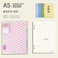 維克多利a5活頁(yè)本軟膠圈筆記本本子不硌手記事本線(xiàn)圈本可拆卸活頁(yè)夾手賬本40張加厚護眼 桃粉【學(xué)生必備】