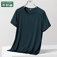 木林森冰絲網(wǎng)眼透氣運動短袖t恤男夏季薄款圓領(lǐng)寬松休閑上衣體恤 男碳灰 L