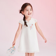 笛莎（DEESHA）【蘇博聯(lián)名】笛莎童裝女童雅致可愛(ài)連衣裙24夏花瓣領(lǐng)國風(fēng)連衣裙