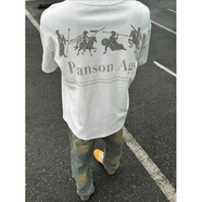 gxmycleanfit美式復古純棉t恤男女短袖潮牌寬松重磅歐美高街情侶半袖 白色 L