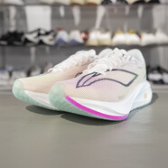 李寧（LI-NING）2025新款飛電5 challenger男子輕量回彈競(jìng)速比賽跑鞋ARMV001 ARMV001-2標(biāo)準(zhǔn)白/熒光玫紫紅 44