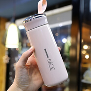 收米（ShouMi）水杯女高顏值玻璃杯夏季便宜專用簡約潮流清新網(wǎng)紅杯子圓形韓版 粉色奈斯杯 400ml