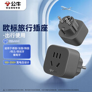 公牛（BULL）歐標(biāo)旅行電源轉(zhuǎn)換器插座/轉(zhuǎn)換插頭 適合國外使用（德國 西班牙 法國 韓國 荷蘭等）GN-905G無開關(guān)